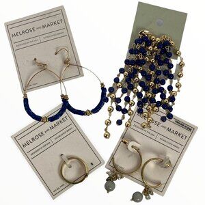 NWT‎ Nordstrom Melrose Market Jewelry Bundle 3 Pair of Earrings One Ring  Boho